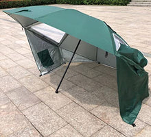LumaGrove 240cm Beach Umbrella Shelter UPF50+, Fishing Umbrella, 8 Ribs, Sun Shade for Beach and Sports Events(Green)