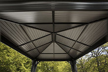 Sojag Mykonos 12 ft. x 16 ft. Outdoor Gazebo with Galvanized Steel Roof and Rustproof Aluminum Frame, All-Season Backyard Shelter for Shade, Privacy, and Weather Protection