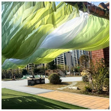 Wave Sheer Ceiling Drape, Sunshade Fabric, Outdoor/Indoor Decorative Canopy Curtain For Beach Wedding, Hotel Lobby, Patio, Commercial Street, Multicolor Optional(Green-A,500x50cm/197x19.7"-30)