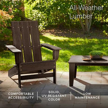 DuroGreen Aria Adirondack Chairs Set of 4 Oversized All-Weather Brazilian Walnut