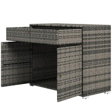 lafengyan Freestanding PE Rattan Storage Cabinet with Towel Rack and Drawer for Poolside, Hot Tub, Deck, or Bathroom Use