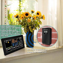 SHANBOYU Professional Weather Station with Outdoor Sensor, Wireless Weather Station with Weather Forecast, Color Display Digital Weather Thermometer, Calendar and Adjustable Backlight
