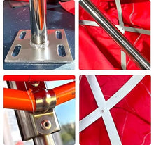 Airport Spinners Windsock Pole Kit, Wind Direction Measurement Sock Bag Outdoor, Reflective Winds Indicator Flags for Dock, Helipads, Farm(2.6 m pole)