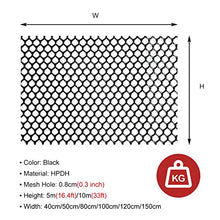 ERRULAN Black Plastic Mesh Fence Roll Barrier Netting, 3 Inch Holes, 5/10/15/20/25/30/50m Extra Long Garden Netting, Flexible Balcony Privacy System (Size : 1.5x50m(4.9x164ft))