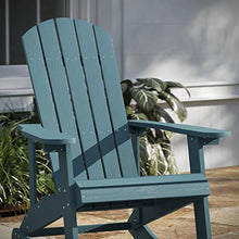 Taylor & Logan Savannah All-Weather Poly Resin Wood Adirondack Rocking Chair with Rust Resistant Stainless Steel Hardware in Sea Foam - Set of 2