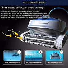 KANGJIEM Automatic Robotic Pool Vacuum Cleaner, Wall Climbing Pool Cleaning Robot, Powerful Suction Lasts 90 Mins, Ideal for Above-Ground Pools