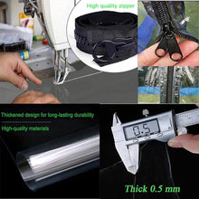 Zipper tarpaulin，0.5mm Heavy Duty Pvc Clear Waterproof Tarpaulin Side Panels,Outdoor Clear Tarp Curtains With Zipper,for Pergola Patio Porch Gazebo Garden，Customizable (Size : H2.9xW9m/H9.5xW29.5ft)