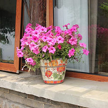 Creative Color Process Pattern Plant Pot Hand-Painted Large Ceramics Outdoor Flower Pot Villa Outdoor Garden Decor Plant Pot Courtyard Flowerpot Decor Landscape Bonsai External Planters ( 22CM)