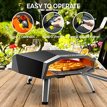 ECOWELL 16 Inches Outdoor Pizza Oven Propane, Gas Pizza Stone Oven