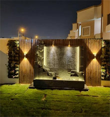 Large Outdoor Rockery Fountain Retro Yard Garden Home Villa Decoration Large Fountain Waterfall Concrete Fountains Housewarming Gift(6.6 ft high)