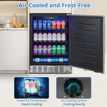 CuisinAid 24-inch Weather-Proof Stainless Steel Beverage Refrigerator for Outdoor Kitchen and Patio - Holds up to 180 Cans - Built-in/Freestanding