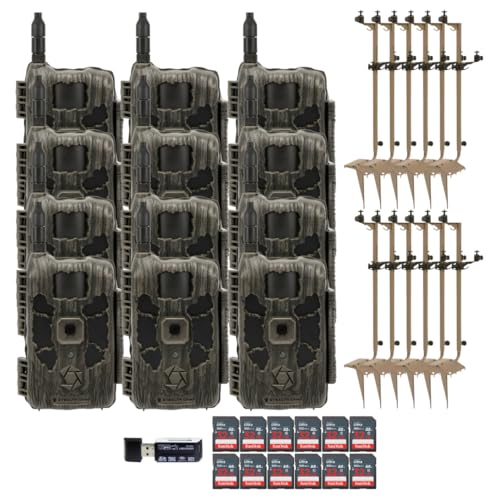 Stealth Cam 40MP Deceptor Max Cellular Trail Camera Bundle with Mounting Post, Card Reader & 32GB Memory Card (31 Items)