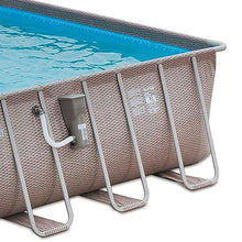 Summer Waves Elite 24' x 12' x 52" Rectangular Above Ground Swimming Pool Set Gray