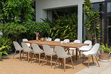 Amazonia Brampton 13-Piece Rectangular Extendable Dining Set Brown