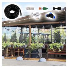 ERRULAN Outdoor Cooling Misting System Kit, Patio Misting System for Backyard, Garden & Terrace, Mist Cooling Kit for Heat Relief DIY Easy Install