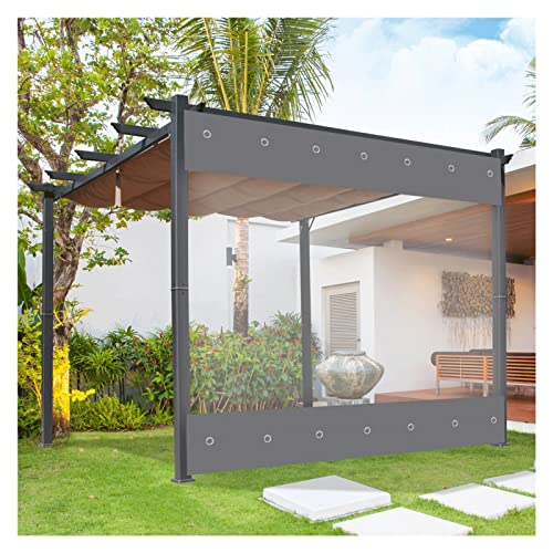 AMEPOO Outdoor Garden Transparent Curtains Dustproof Rainproof Multifunction Retractable Pergola Canopy Transparent Tent for Greenhouses, Gardening(4x4m)