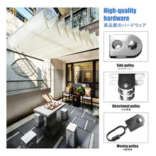 HBOOMOEM Telescopic Canopy Pergola Cover, Retractable Wave Canopy Pergola Cover, Suitable for Patios, Decks, Courtyards, Porches, and Gazebos; Easy to Install.(W:2.6m/8.53ftxL:14m/46ft)