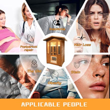 OUTEXER Far Infrared Sauna Room Red Cedar and Canadian Hemlock Wood 1800W Spa Two Person Outdoors