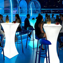 HXYhydrypd RGB 16 Colors LED Light Up Bar Table, IP54 Waterproof Rechargeable Glowing High Top Cocktail Table with Remote for Party Patio Nightclub