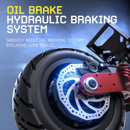 Brigittebike Electric Scooter 6000W Dual Motor 60V 33AH Up to 50 MPH 60 Miles Range Ferrous