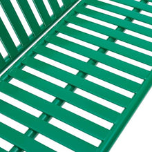 Global Industrial 4 ft. Outdoor Park Bench with Back, Vertical Steel Slats
