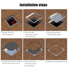 GJZDPMY Rectangular Stainless Steel Manhole Cover & e 2-Inch/5 cm High Heavy-Duty t Design for Outdoor Garden School - 35.4x35.4 Inches (90x90 cm)