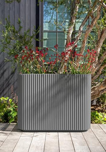 Veradek Demi Series Span Planter - Tall and Wide Outdoor Planter with Shelf