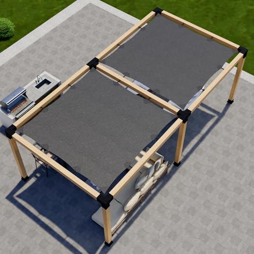 DIY Freestanding Pergola Kit with Canopies - 6x6 Lumber - 8' x 12' Canopy Size - Build Up to 24' x 12'