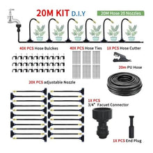 Ship Accessories DIY Free Bending Universal Spray Kit for Greenhouse Garden Flowers Plant Watering Irrigation Patio Misting Cooling Irrigation Accessories(DIY 20M)