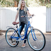sixthreezero Women's 3-Speed Comfort Bike with Rear Rack, 26" Wheels/17" Frame, Cream