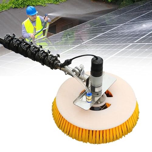 WEIMILOR Solar Panel Cleaning Brush and Pole,Solar Panel Cleaning Brush Replacement forHead Automatic Window Glass Washing Equipment,2m