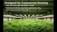 FGI 2026 Model CTB-6-V2 720W Commercial LED Grow Light, Rugged, Lightweight with Integrated Driver-on-Board, Super Bright 2.68 MOL/J 1864 PPF. Installs in Minutes.