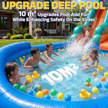 HESMAX 26FT Inflatable Water Slide with Splash Pool, PVC Thickened Material Easy Setup Outdoor Summer Water Play Toy for Kids Adults Backyard Party Use-Blue Castle