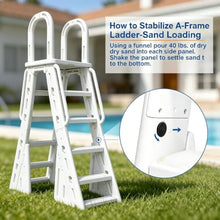 A-Frame Pool Ladder Height-Adjustable for 48-56 in Pools