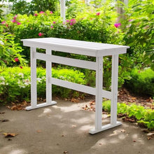 AXMOLM HDPE Outdoor Bar Height Patio Table, 54” All-Weather Outdoor High Top Tall Pub Rectangular Bar Table for Balcony, Backyard, Garden,Lawn (White, Bar Table)