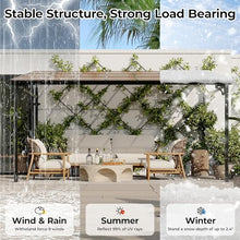 12’ x 14’ Gazebo Pergola Awnings for Patio, Wall Mounted Gazebos Pergola on Clearance with Metal Frame, Lean to Gazebo Patio Canopy Outdoor Pergolas for Patios, Deck, Porch, Backyard