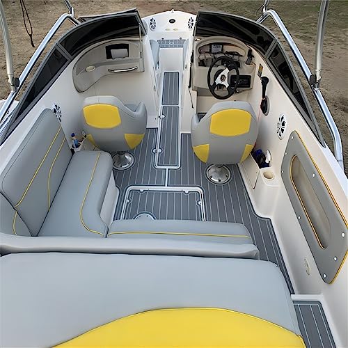 Zomanon Boat EVA Faux Teak Decking Floor Pad Compatible with 2004 Rinker Captiva 212 - Multiple Color Options