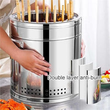 Smokeless Stainless Steel Hanging BBQ Grill 360° Roasting Oven Charcoal Braised Barrel for Indoor Outdoor Cooking(Small)