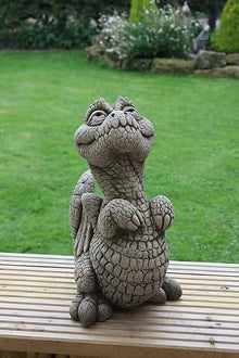 OLOMA Large cement dragon statue Garden dragon sculpture Dragon figurine Stone dragons decor Dragon sculpture outdoor Stone design Outdoor decor Decorative dragon outdoor Dragon figure for garden