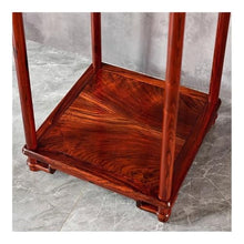 LUYOUBOZHU Vase Stand Chinese Openwork Carving Bonsai Stand, Display Base Red Acid Branch Wood for Indoor Living Room