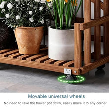 ARTUNV Hanging Ladder Plant Stand 4 Tier, Adjustable Flower Shelf with Rod