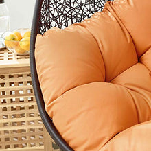 Modway EEI-739-ORA-SET Encase Swing Outdoor Patio Lounge Chair, With Stand, Orange