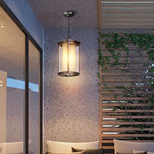 ERKANZHI Ip54 Adjustable Outdoor Aluminum Light Porch Glass Lantern Lighting Fixture Metal Glass Patio Hanging Lamp Waterproof Porch Vineyard E27 Edison Lighting Device