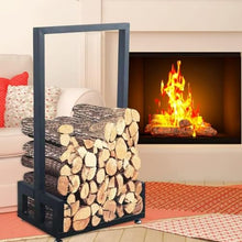 DOIBG Firewood Rack, Outdoor Firewood Log Rack for Firewood Storage, Removable Multifunctional Metal Large-Capacity Storage Wooden Rack Suitable for Storing Firewood