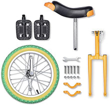 JINCAN 24 inch Freestyle Unicycle Wheel with Leakproof Butyl Tire, Non-Slip Pedals