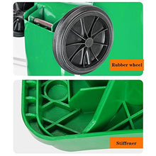 Outdoor Trash Can, Waste Container with Lid, Heavy-Duty Outdoor Garbage Can with Handles, Green, Heavy-Duty Construction, Perfect Back Yard, Deck, or Garage Trash Can ,Use in Outdoor or Commercial Pla