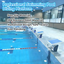 Stainless Pool One Step Diving Starting Block, Swim Competition Training Jumping Platform, Indoor Outdoor Pool Jump Board, with Fittings, Diving Boards for Inground Pools A