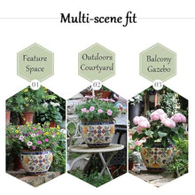 HANMENGYUAN Flower pots Large Flower Pots for Fence Planters Outdoor Outdoor Indoor(Blue)