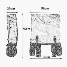 PUCNHZYNW Handcart, Folding Garden Trolley Cart Heavy Duty Wagon Multi-Function Shopping Cart for Outdoor Camping Photography Pull Truck, Load 100Kg/Grey