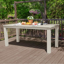 Highwood AD-ST7LH2CO5BA-WAE Lehigh 7pc Rectangular Counter Height Dining Set 84" x 42", Whitewash